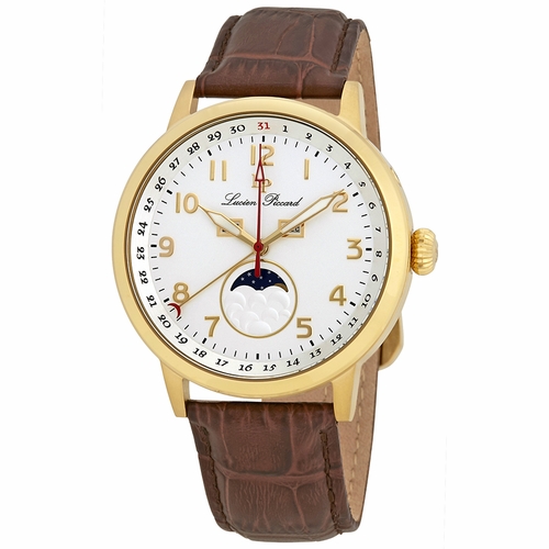 Lucien Piccard 40016-YG-02S-BRW Complete Calendar Mens Quartz Watch