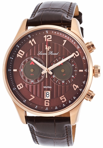 Lucien Piccard LP-11187-RG-04-BRW Navona Mens Chronograph Quartz Watch
