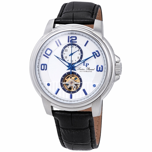 Lucien Piccard LP-28001A-02S-BLA Open Heart Mens Automatic Watch