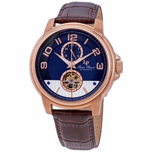 Lucien Piccard LP-28001A-RG-03-BRW Open Heart Mens Automatic Watch