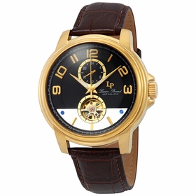 Lucien Piccard LP-28001A-YG-01-BRW Open Heart Mens Automatic Watch