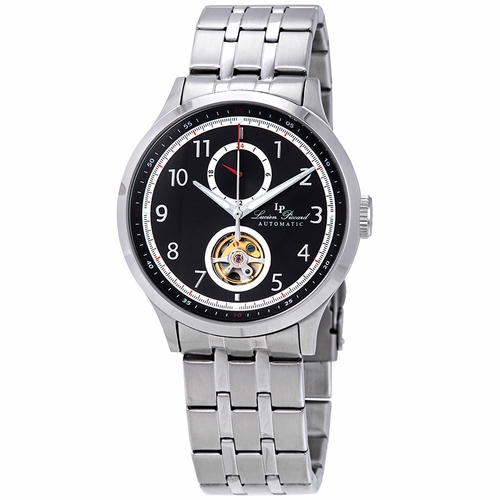 Lucien Piccard LP-28010A-11 Open Heart GMT II Mens Automatic Watch