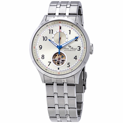 Lucien Piccard LP-28010A-20 Open Heart GMT II Mens Automatic Watch