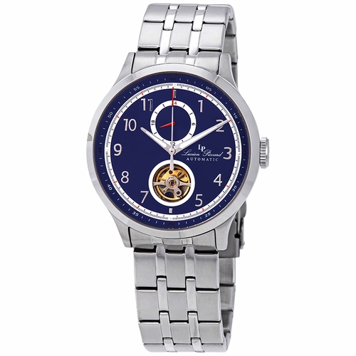 Lucien Piccard LP-28010A-33 Open Heart GMT II Mens Automatic Watch