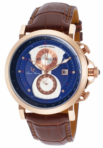 Lucien Piccard LP-40015-RG-03-BRW Pegasus Mens Chronograph Quartz Watch Lucien Piccard LP-40015-RG-03-BRW Pegasus Mens Chronograph Quartz Watch