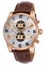 Lucien Piccard LP-40045-RG-02S-BRW Bosphorus Mens Chronograph Quartz Watch