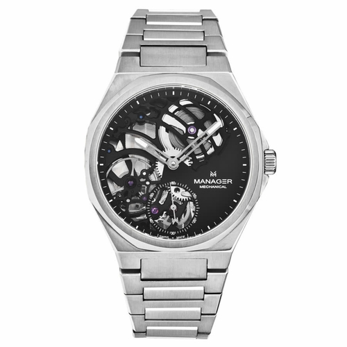 Manager MAN-RM-01-SM Revolution Mens Hand Wind Watch Manager MAN-RM-01-SM Revolution Mens Hand Wind Watch