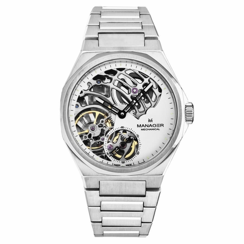 Manager MAN-RM-04-SM Revolution Mens Hand Wind Watch Manager MAN-RM-04-SM Revolution Mens Hand Wind Watch