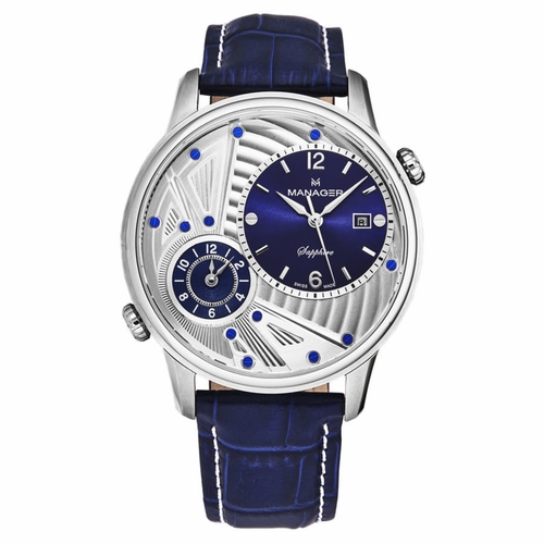 Manager MAN-TR-02-SL Nomad Mens Quartz Watch Manager MAN-TR-02-SL Nomad Mens Quartz Watch