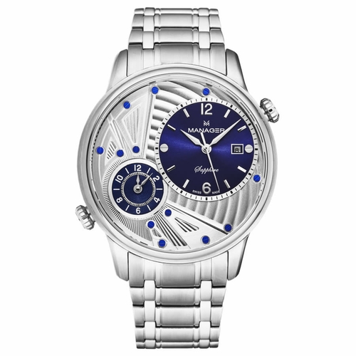 Manager MAN-TR-02-SM Nomad Mens Quartz Watch Manager MAN-TR-02-SM Nomad Mens Quartz Watch