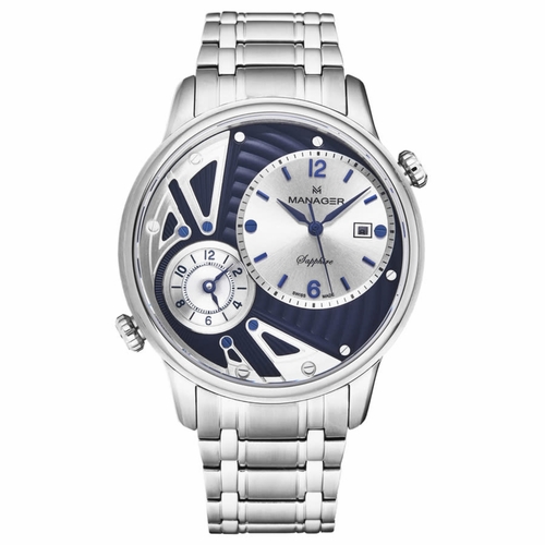 Manager MAN-TR-03-SM Nomad Mens Quartz Watch Manager MAN-TR-03-SM Nomad Mens Quartz Watch