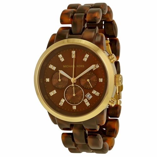 Michael Kors MK5216 Tortoise Acrylic Ladies Chronograph Quartz Watch