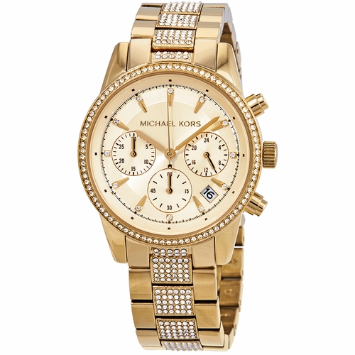Michael Kors MK6484 Ritz Pave Ladies Chronograph Quartz Watch
