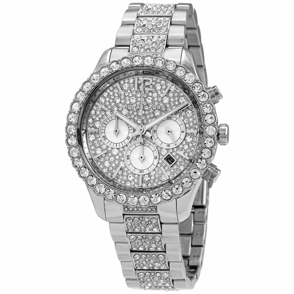Michael Kors Women\'s Watch MK6976 Layton Quartz Gemmed Silver Stainless Steel Michael Kors Layton Chronograph Silver Dial Silver Steel  main image 2
