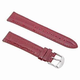 Michele 18mm Garnet Alligator Watch Strap MS18AA010611