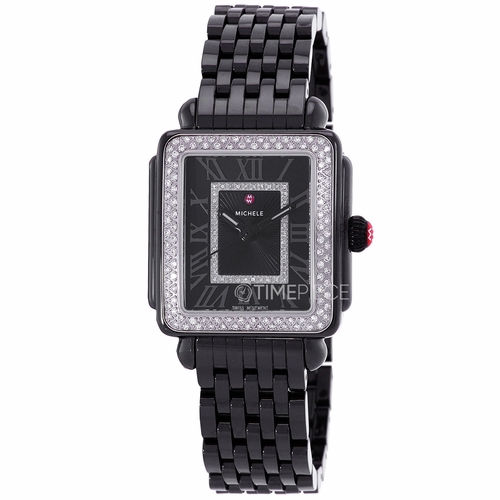 Michele MWW06G000008 Deco Madison Mid Noir Mens Quartz Watch