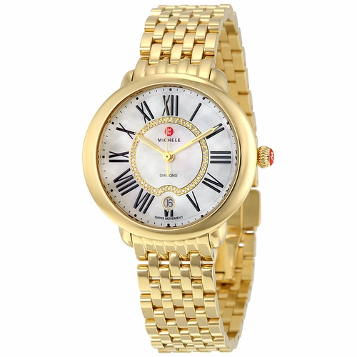 Michele MWW21B000017 Serein 16 Gold Ladies Quartz Watch