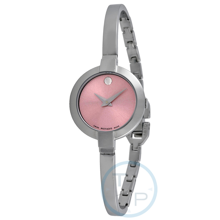 Movado Bela Museum Pink Dial Silver Steel Strap Watch For Women - 0606596 main image 1