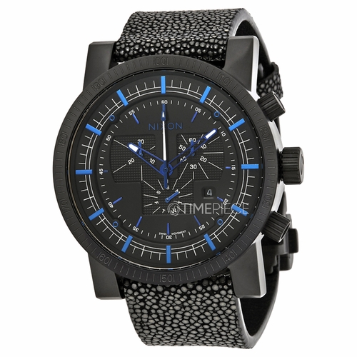 Nixon A458-2136-00 Magnacon Leather II Mens Chronograph Quartz Watch