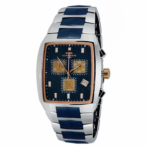 Oniss ONJ5900-070-2TRGBU ON5900-TC Mens Chronograph Quartz Watch