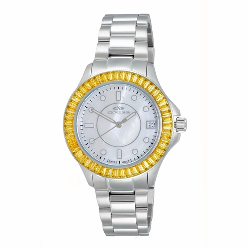 Oniss ONJ7324-010WT-YLC ON7324 Ladies Quartz Watch
