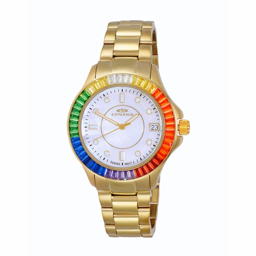 Oniss ONJ7324-040GWT-RDSC ON7324 Ladies Quartz Watch