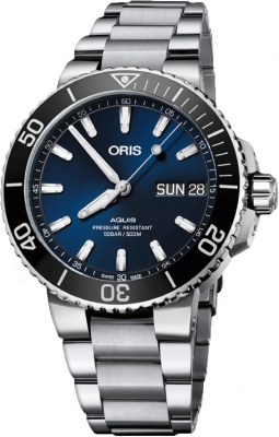 Oris 01 752 7733 4135-07 8 24 05PEB Aquis Big Day Date Mens Automatic Watch
