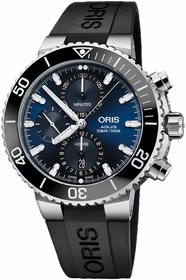 Oris 01 774 7743 4155-07 4 24 64EB Aquis Mens Chronograph Automatic Watch