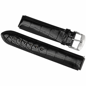 Philip Stein Teslar Black Shiny Alligator Watch Strap 1-ABS