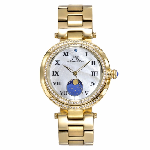Porsamo Bleu 108BSSM South Sea Crystal Moon Ladies Quartz Watch