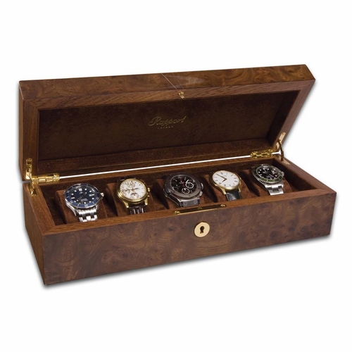 Rapport Portman 5 Watch Collector Case - Walnut Burl L274