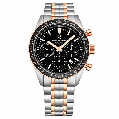 Revue Thommen 17000.6157 Aviator Mens Chronograph Automatic Watch Revue Thommen 17000.6157 Aviator Mens Chronograph Automatic Watch