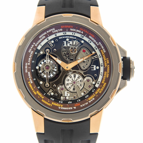 Richard Mille RM58-01 Manual Winding Tourbillon Worldtimer Mens Hand Wind Watch