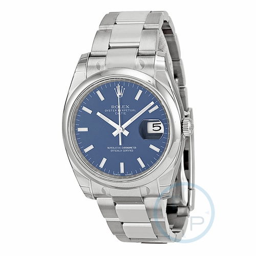 Rolex 115200BLSO Oyster Perpetual Date 34 Mens Automatic Watch