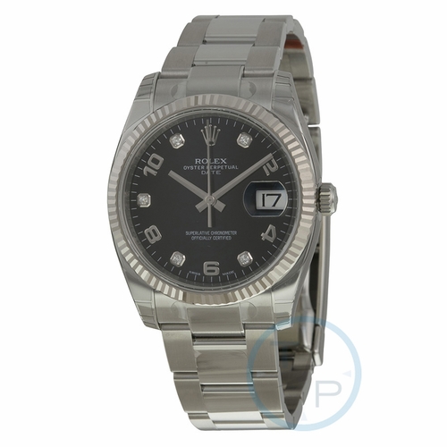 Rolex 115234BKDO Oyster Perpetual Date 34 Mens Automatic Watch