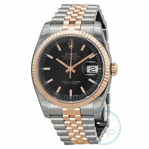 Rolex 116231BKSJ Oyster Perpetual Datejust 36 Mens Automatic Watch