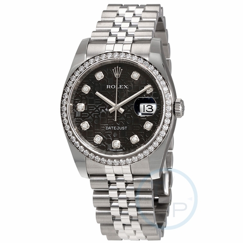 Rolex 116244BKJDJ Oyster Perpetual Datejust 36 Ladies Automatic Watch