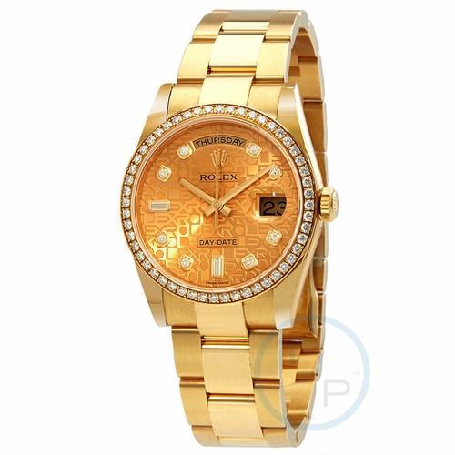 Rolex 118348CJDO Day-Date 36 Ladies Automatic Watch