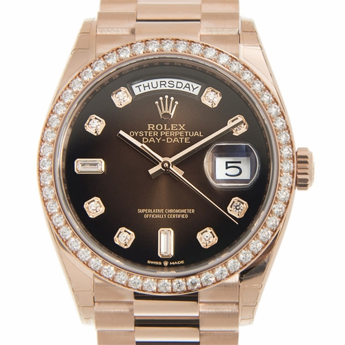 Rolex 128345CHDP Day-Date Ladies Automatic Watch