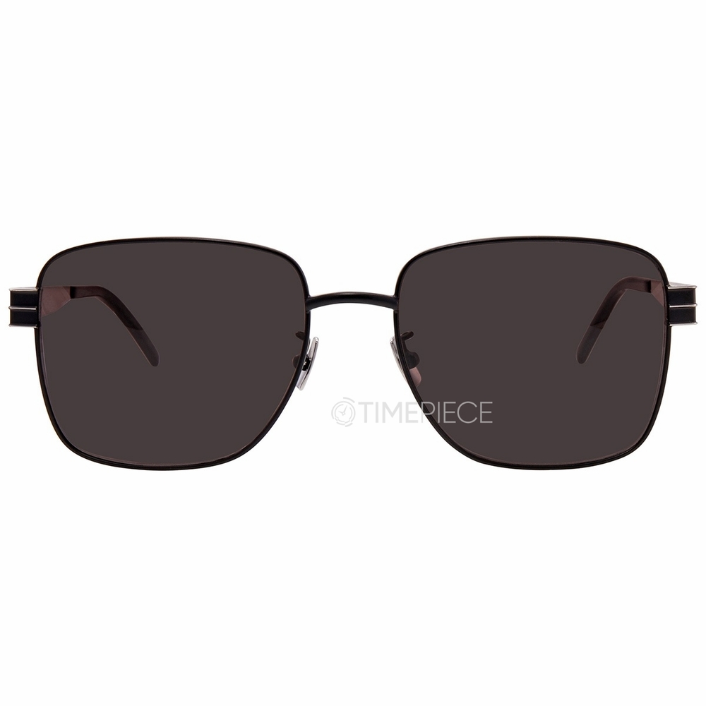 SAINT LAURENT　SL M55 001　サングラス Saint Laurent Black Square Unisex Sunglasses SL M55 001 57