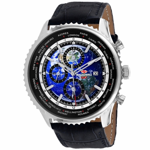 Seapro SP7130 Meridian World Timer GMT Mens Chronograph Quartz Watch Seapro SP7130 Meridian World Timer GMT Mens Chronograph Quartz Watch