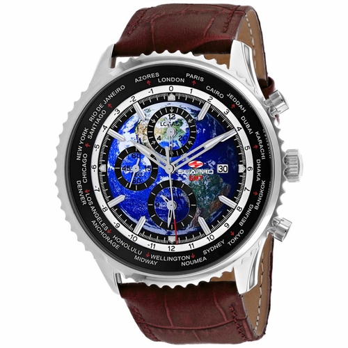 Seapro SP7131 Meridian World Timer GMT Mens Chronograph Quartz Watch