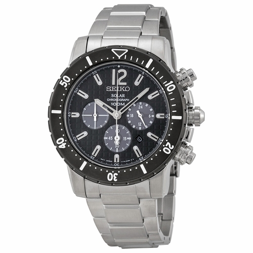 Seiko SSC245 Solar Mens Chronograph Eco-Drive Watch
