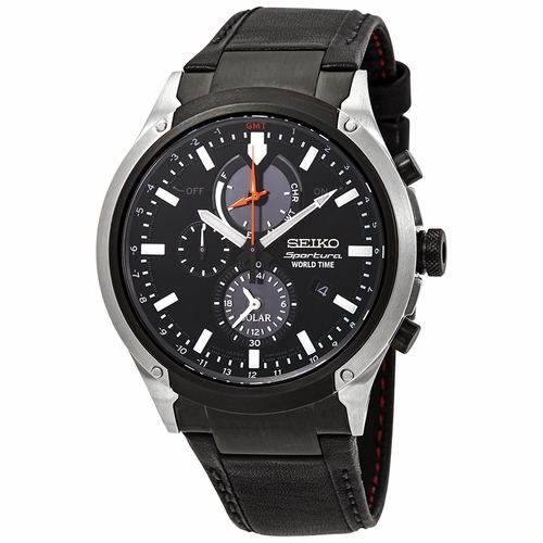 Seiko SSC483 Sportura Mens Chronograph Eco-Drive Watch