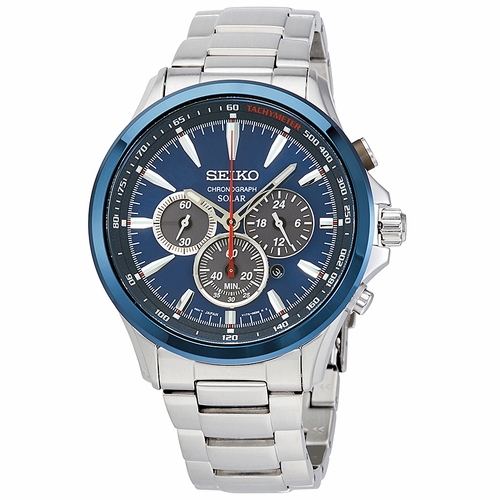 Seiko SSC495 Solar Chronograph Mens Chronograph Eco-Drive Watch
