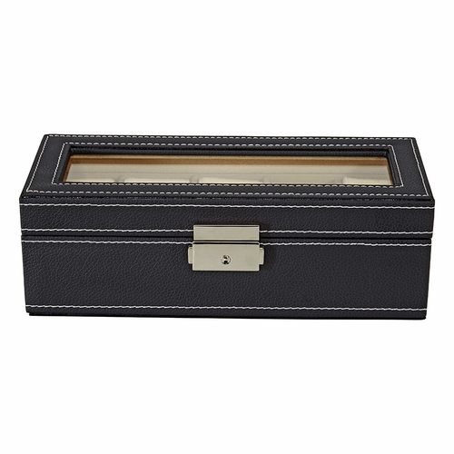 StarFive PU 5-Piece Watch Box - Black LS5-5W-B