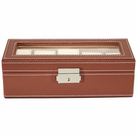 StarFive 5 Piece Watch Box With Cover - Brown LS5-5W-BR