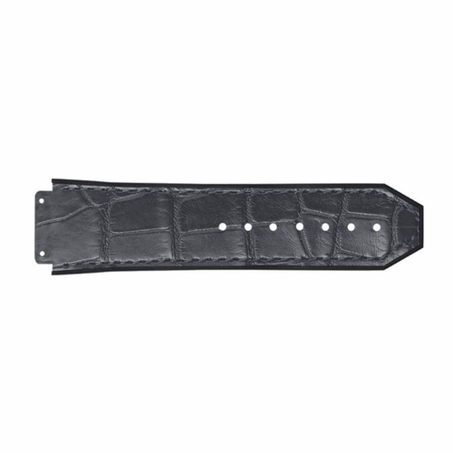 STRAP/ GREY ALLIGATOR / BLACK RUBBER SIMPLE STITCHING GREY / STD