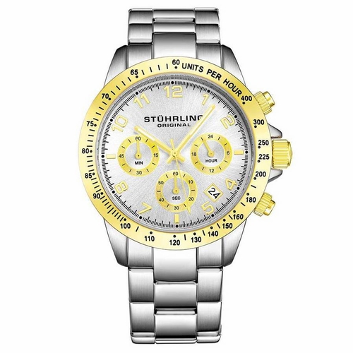 Stuhrling Original M15376 Monaco Mens Chronograph Quartz Watch