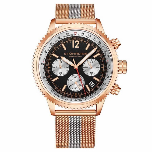 Stuhrling Original M15384 Monaco Mens Chronograph Quartz Watch